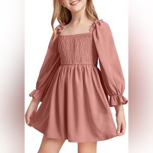 Little Girls Kids Summer Chiffon Ruffle Mini Dress Square Neck